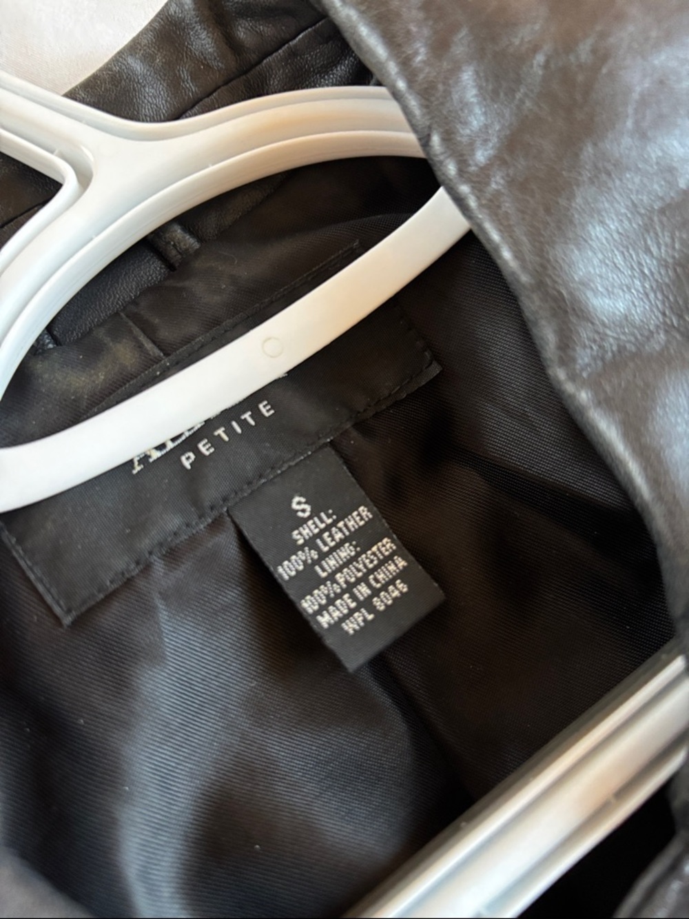 Alfani Black Leather Jacket with Zippered Pockets - Picture 6 of 12